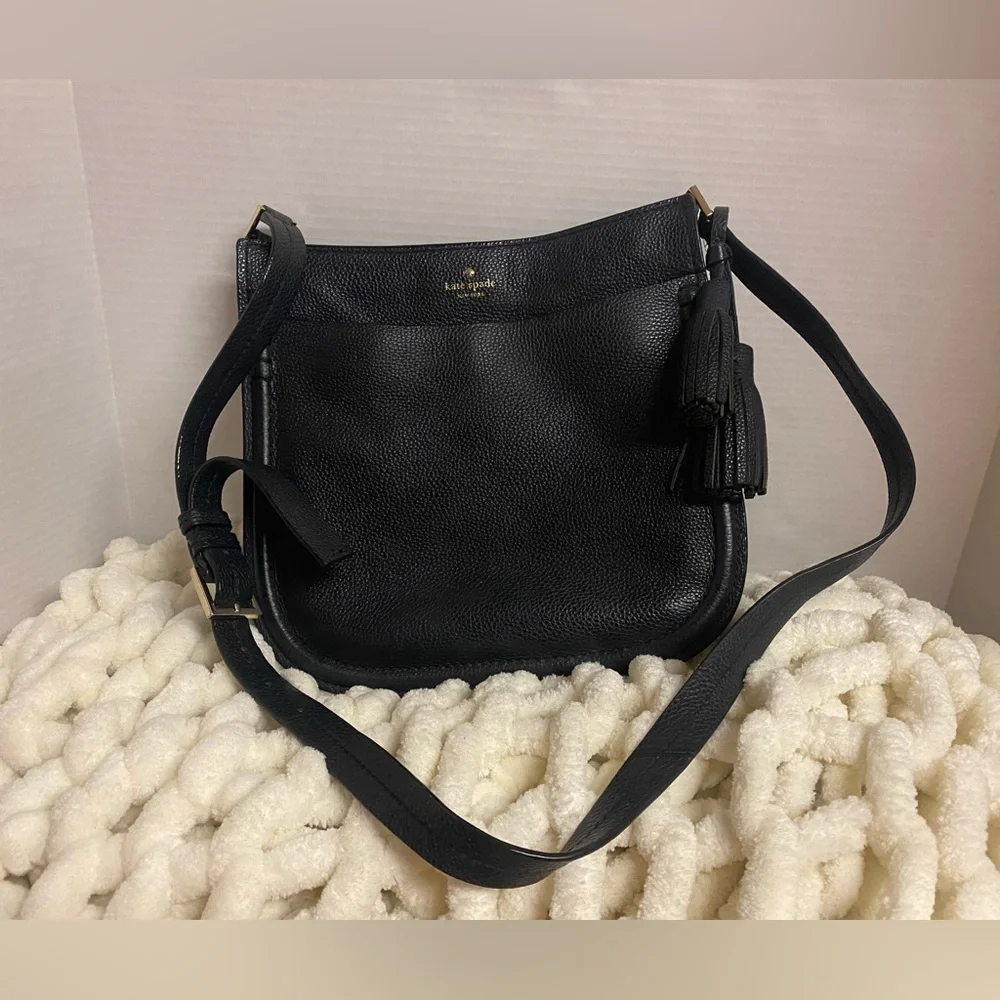 kate spade Black Pebbled Leather Orchard Street Crossbody
